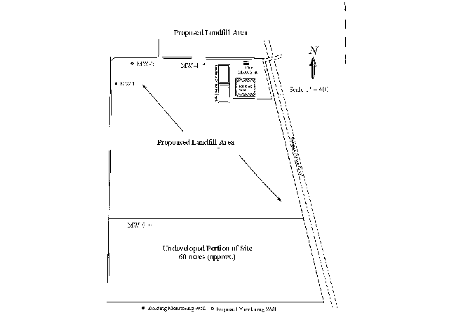Map of proposed landfill area